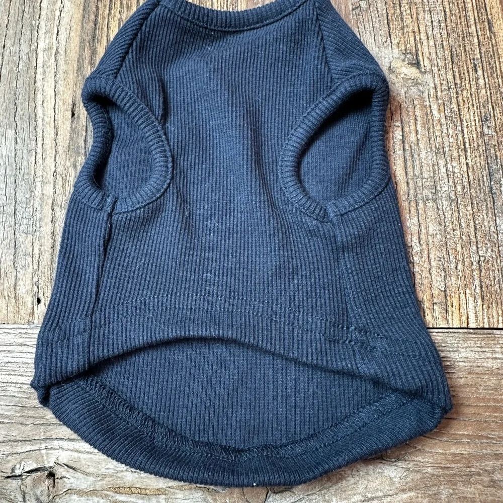 Black Dog Shirt with Rhinestone Paw Print